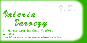 valeria daroczy business card